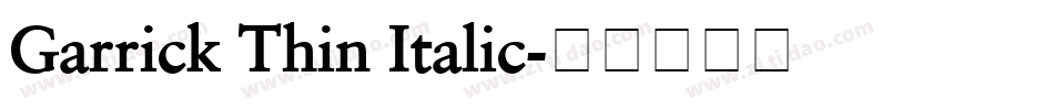 Garrick Thin Italic字体转换